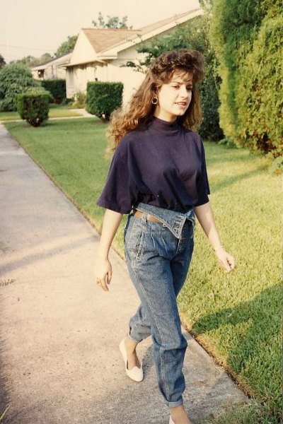 tight 80s jeans